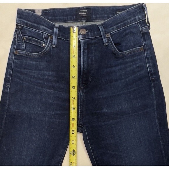 Citizens Of Humanity Jeans Rocket HighRise Skinny Crop Size25 Released Hem Denim - Picture 4 of 12